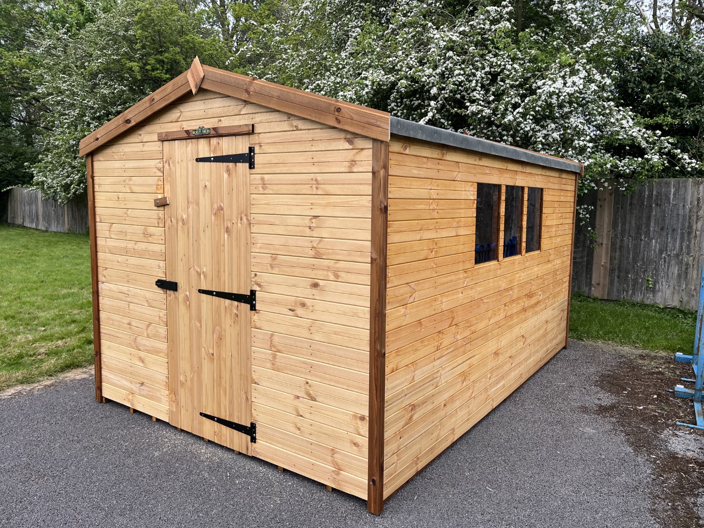12 by 8 standard timber shed supplied to The Bemrose School