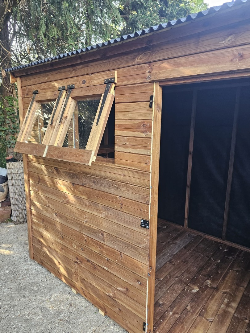 Open doorway showing the spacious interior of the Milton Keynes HiPex Security shed