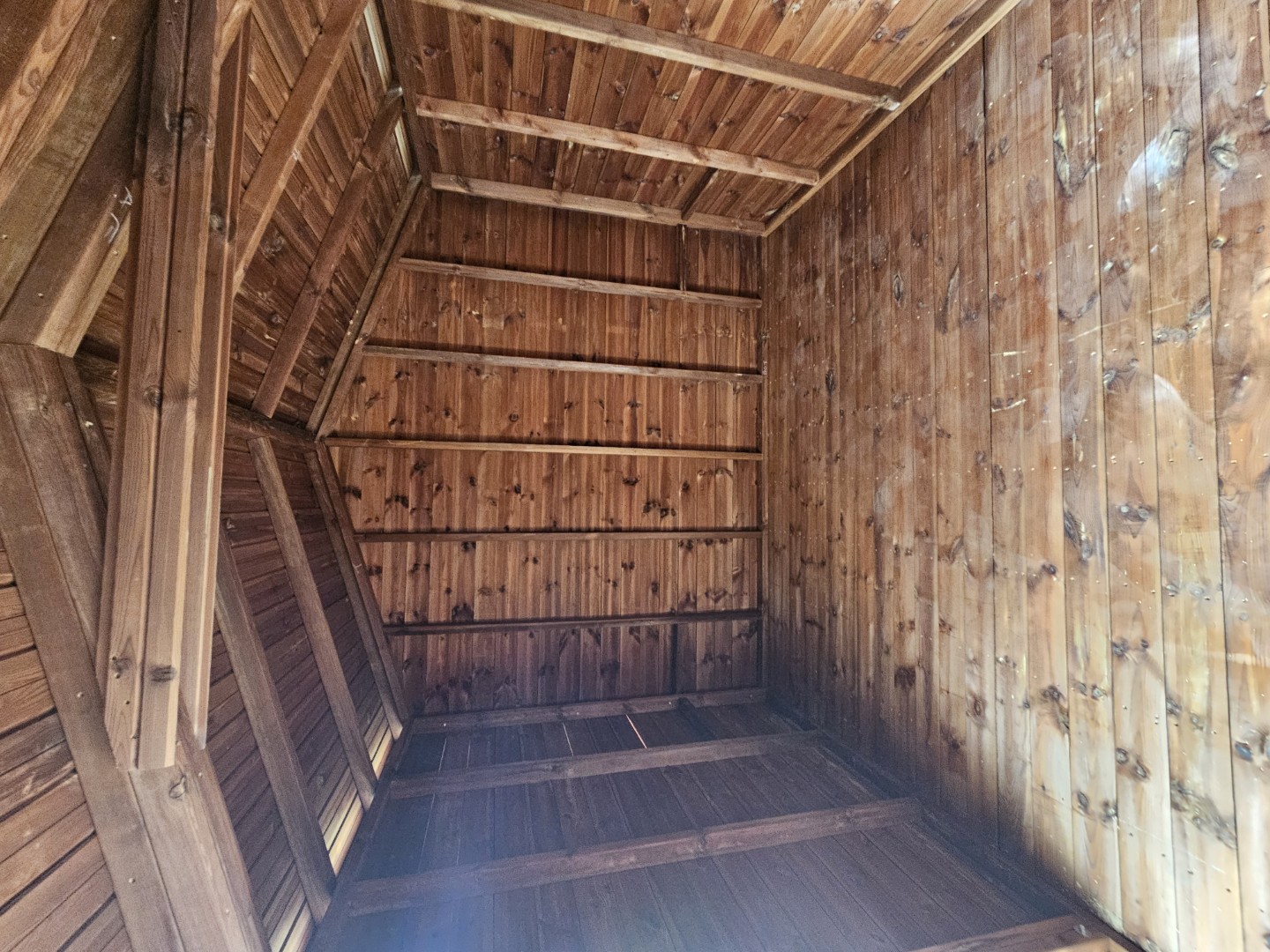 Interior view of the spacious Reading Hipex Beast shed