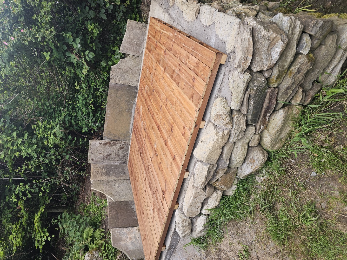 Raised concrete platform prepared for the Southampton Hipex Beast shed