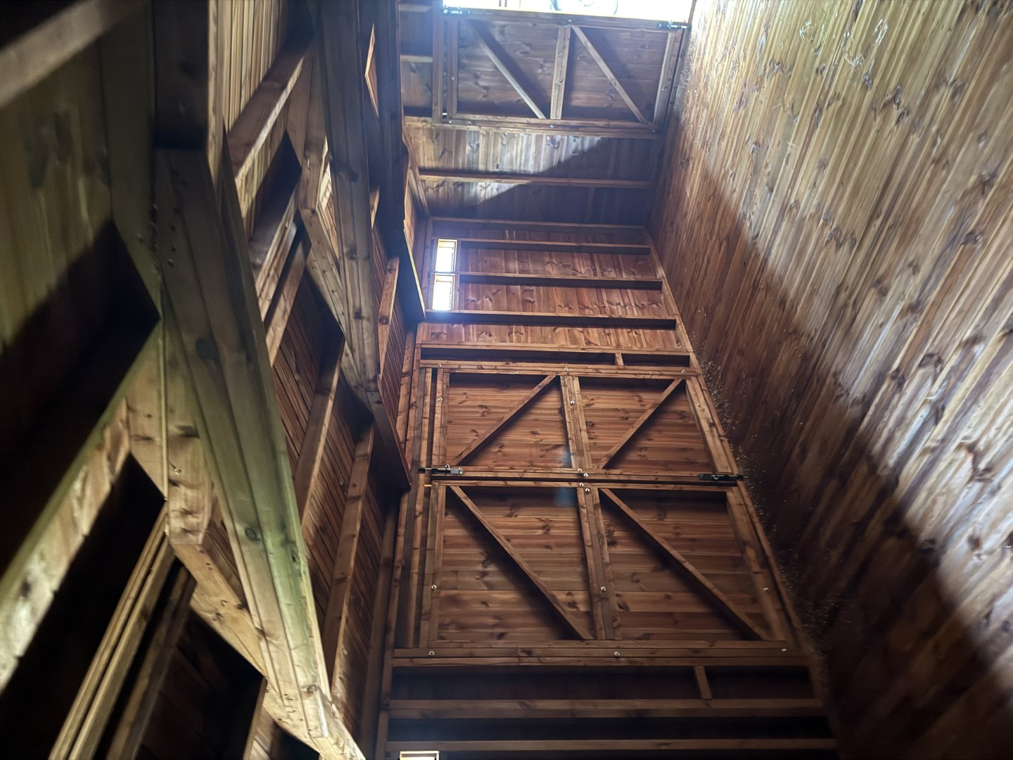 Interior view showing the wide double-door access on the Worcester Apex Beast shed
