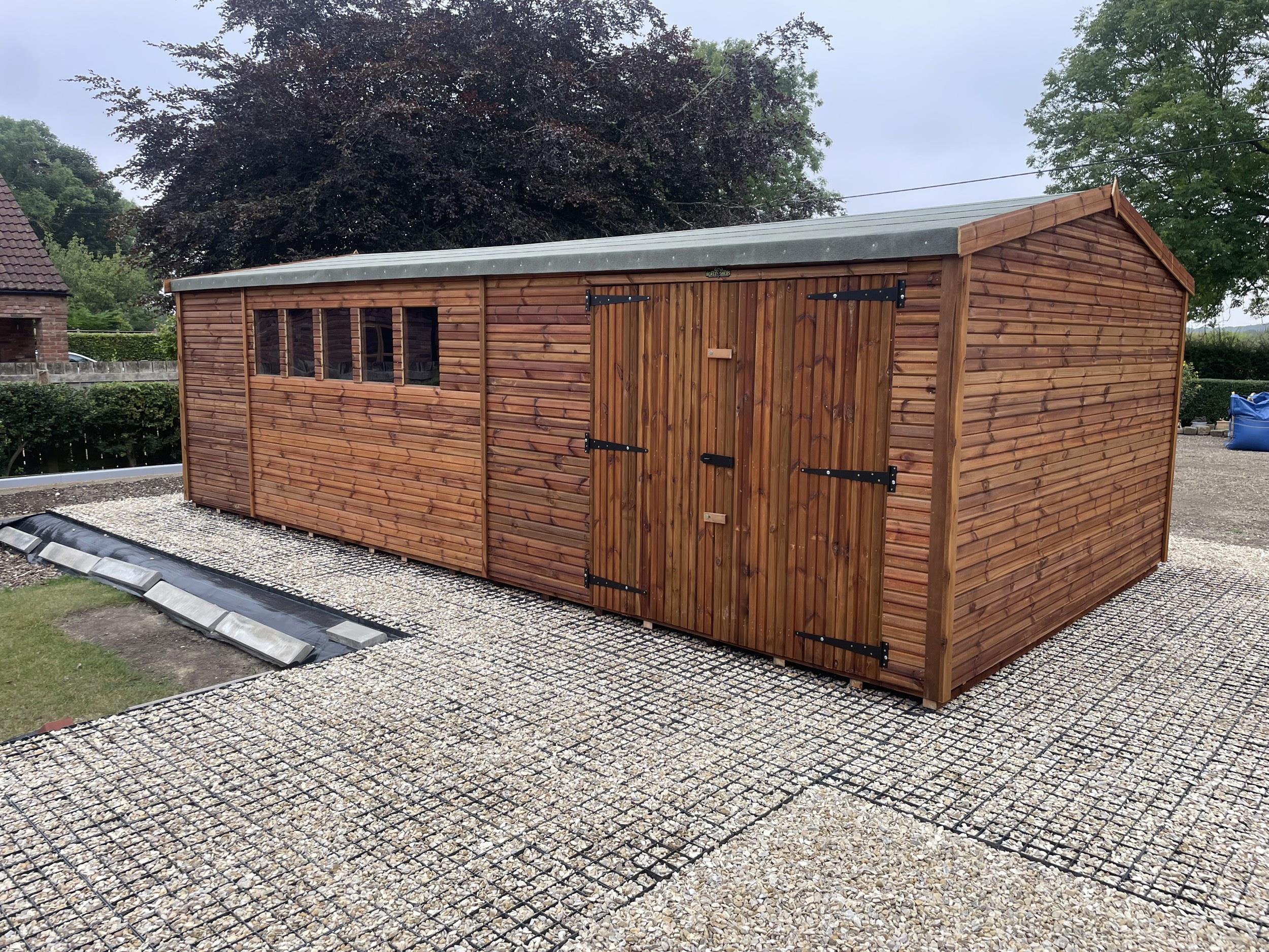 pent-c wooden shed