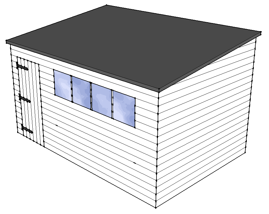 12x8 Pent H layout diagram