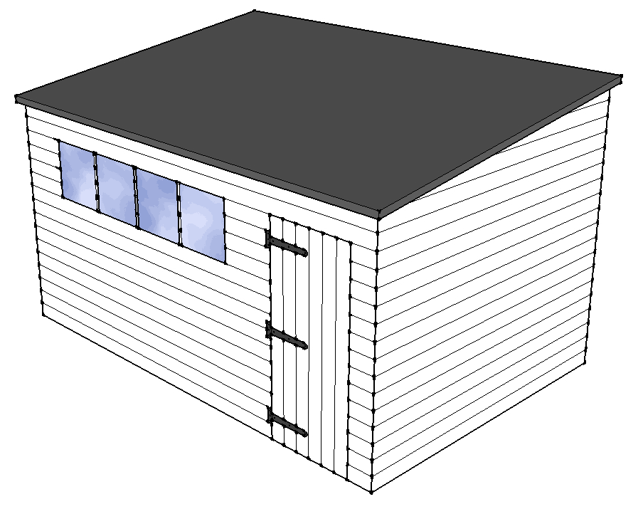 12x8 Pent I layout diagram