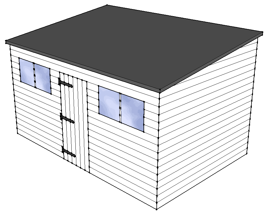12x8 Pent J layout diagram