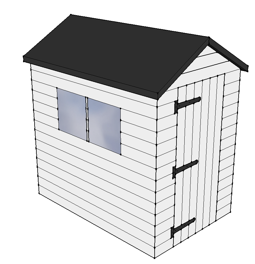 6x4 Apex shed layout
