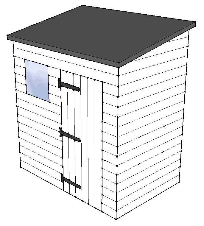 6x4 Pent I layout diagram