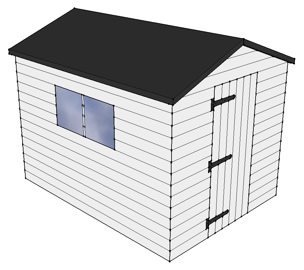 8x6 Apex shed layout