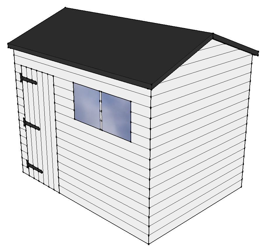 8x6 Hipex A shed layout diagram