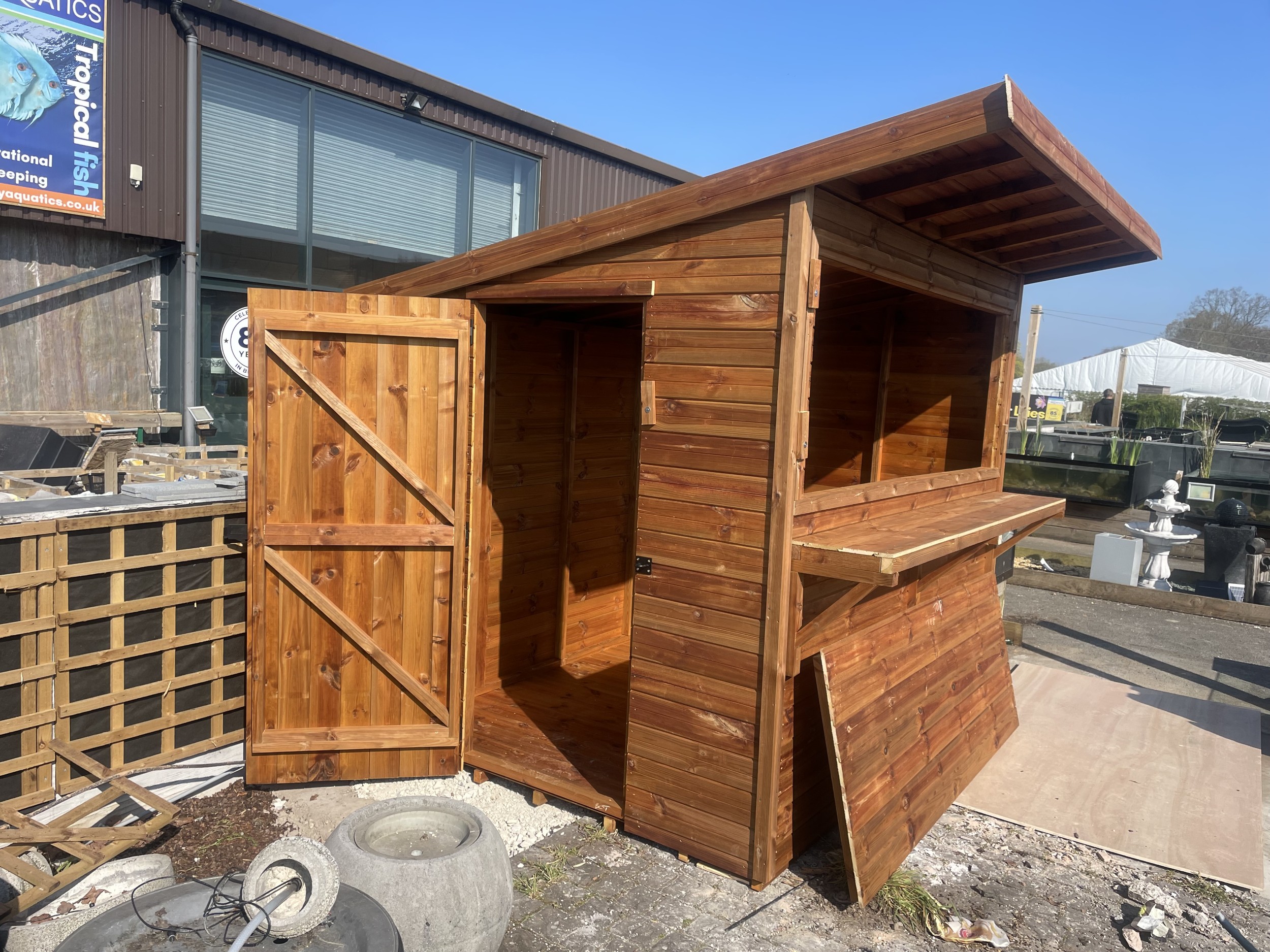 Second view of bespoke 8x6 shed with hatch