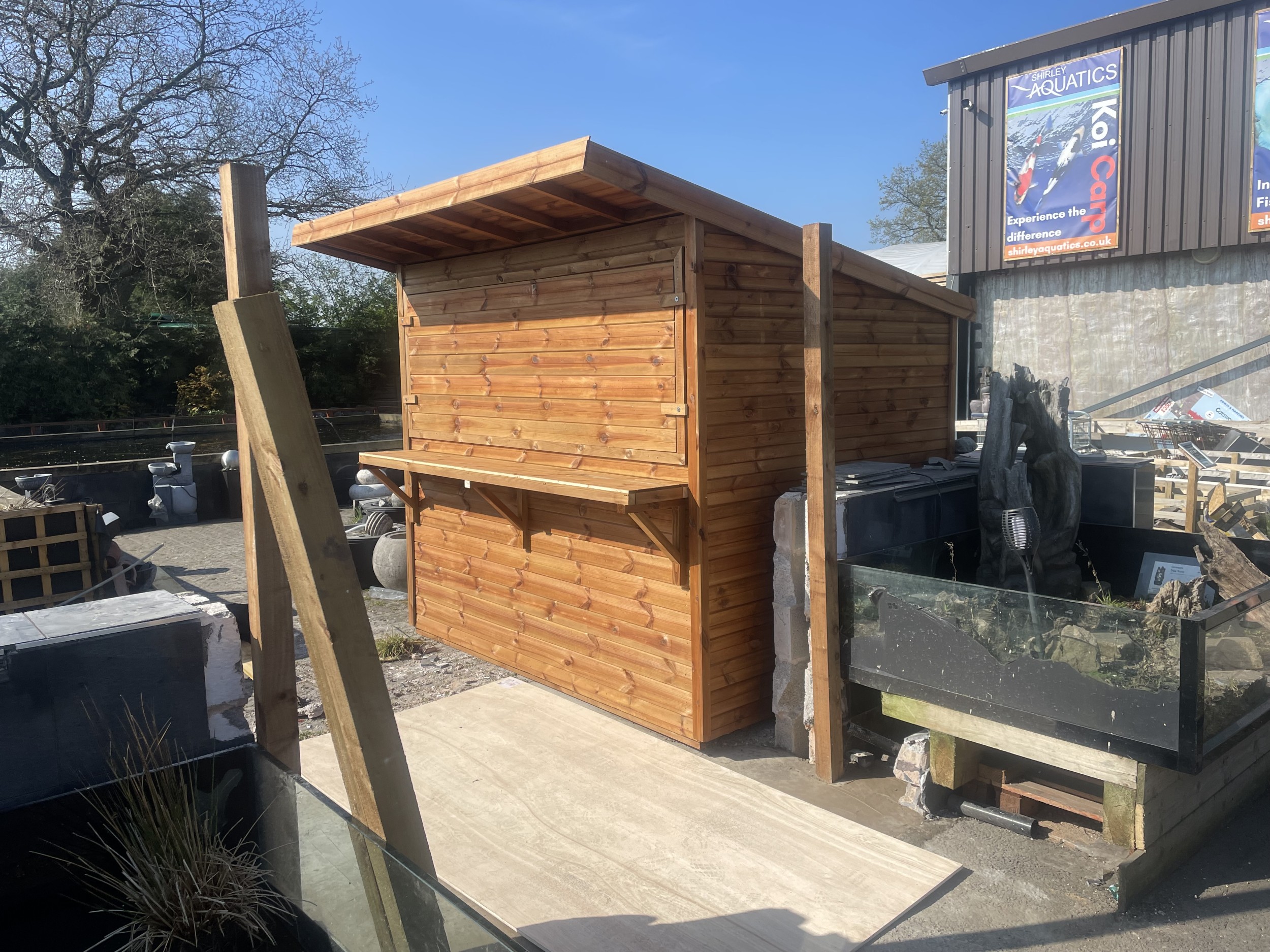 Bespoke 8x6 shed with serving hatch