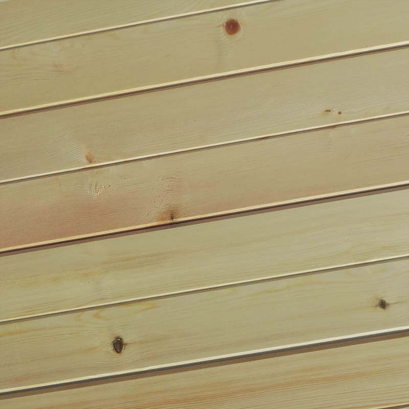 Close-up of Standard dip-treated rebated shiplap cladding