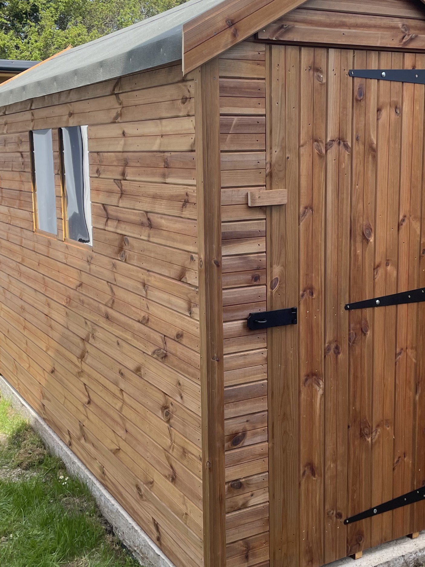 Tanalised shed timber cladding