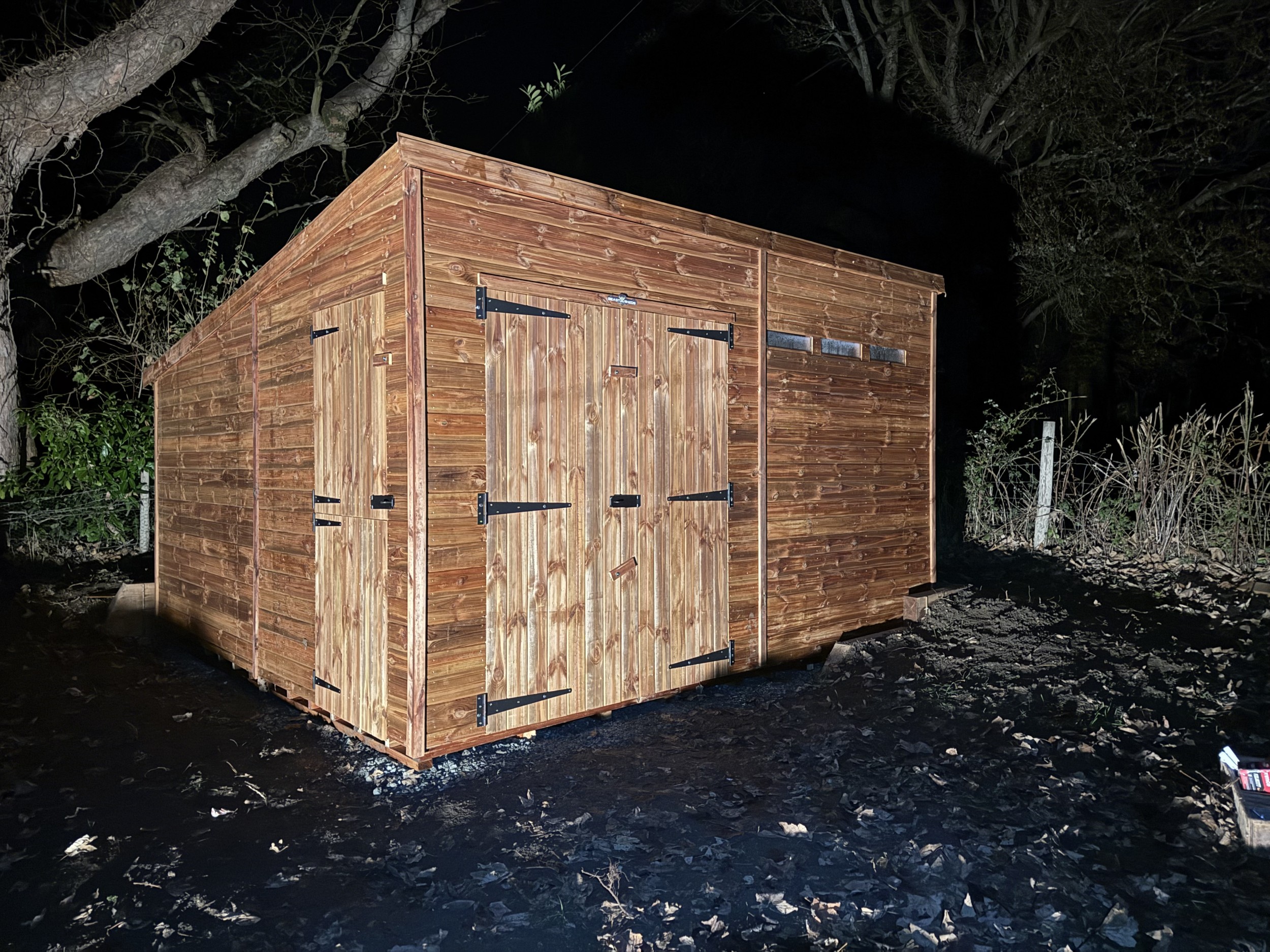 Shed with an extra door