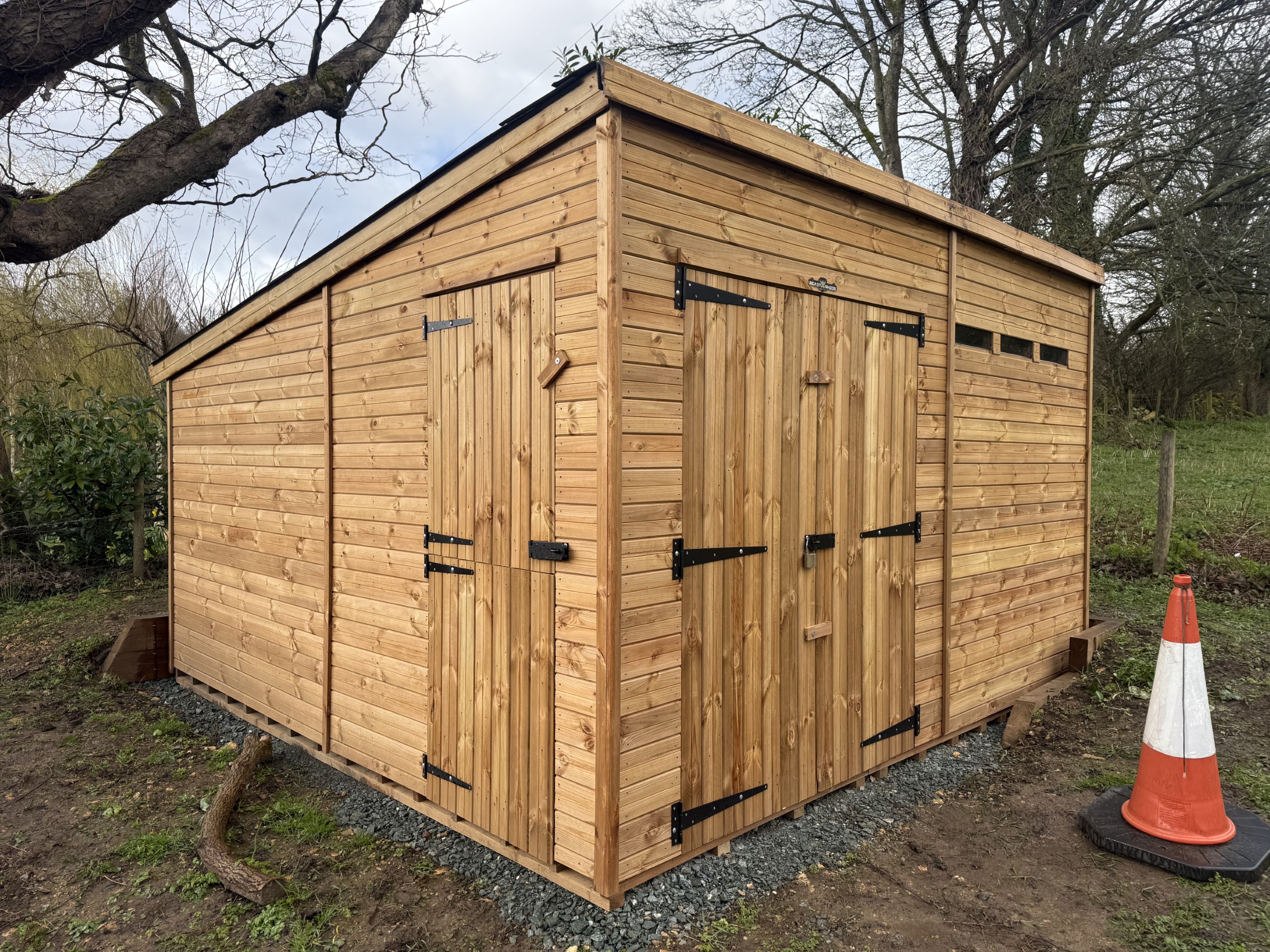 Shed with an extra door