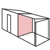 Pent open-sided extension diagram