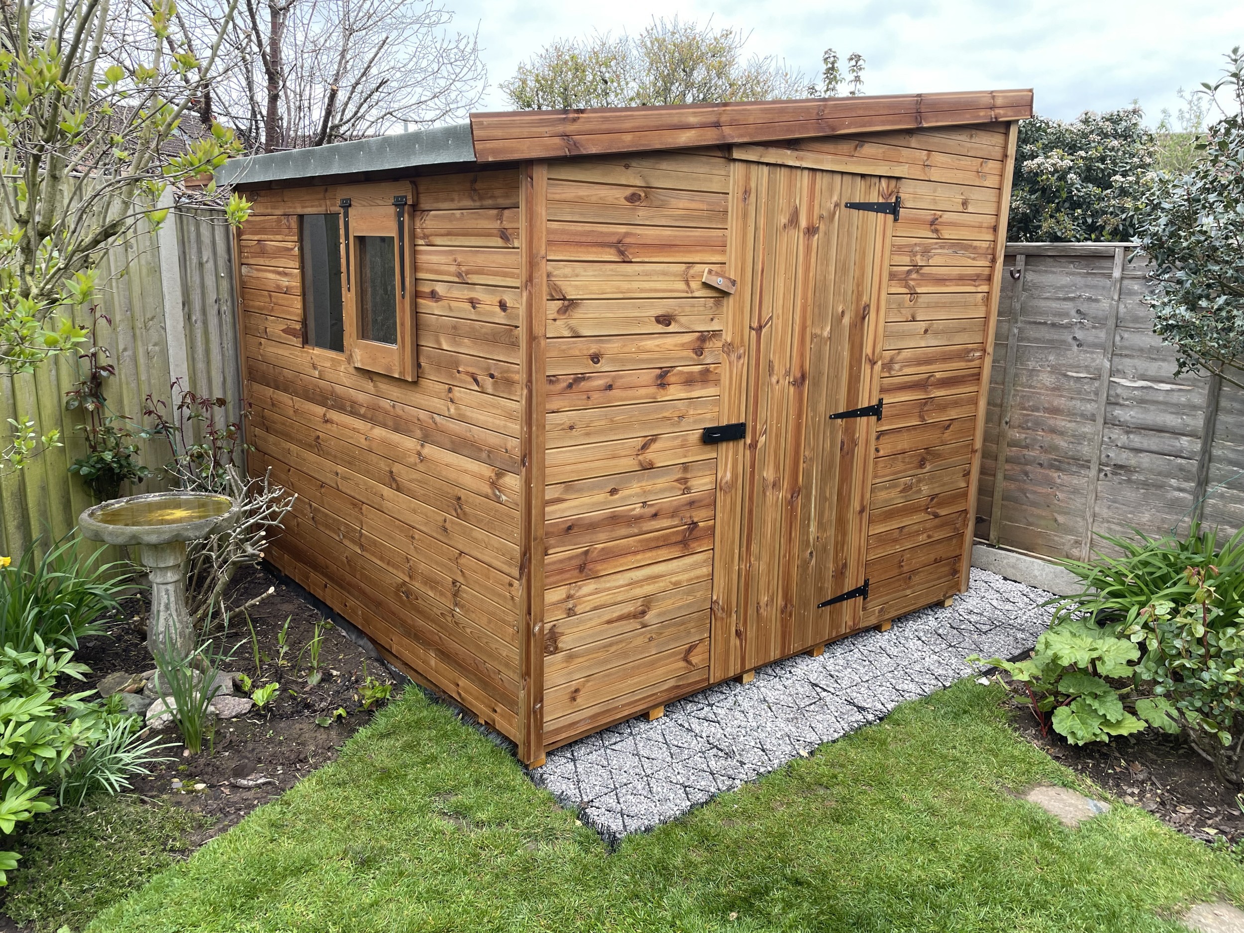 8x8 Pent F shed with standard height
