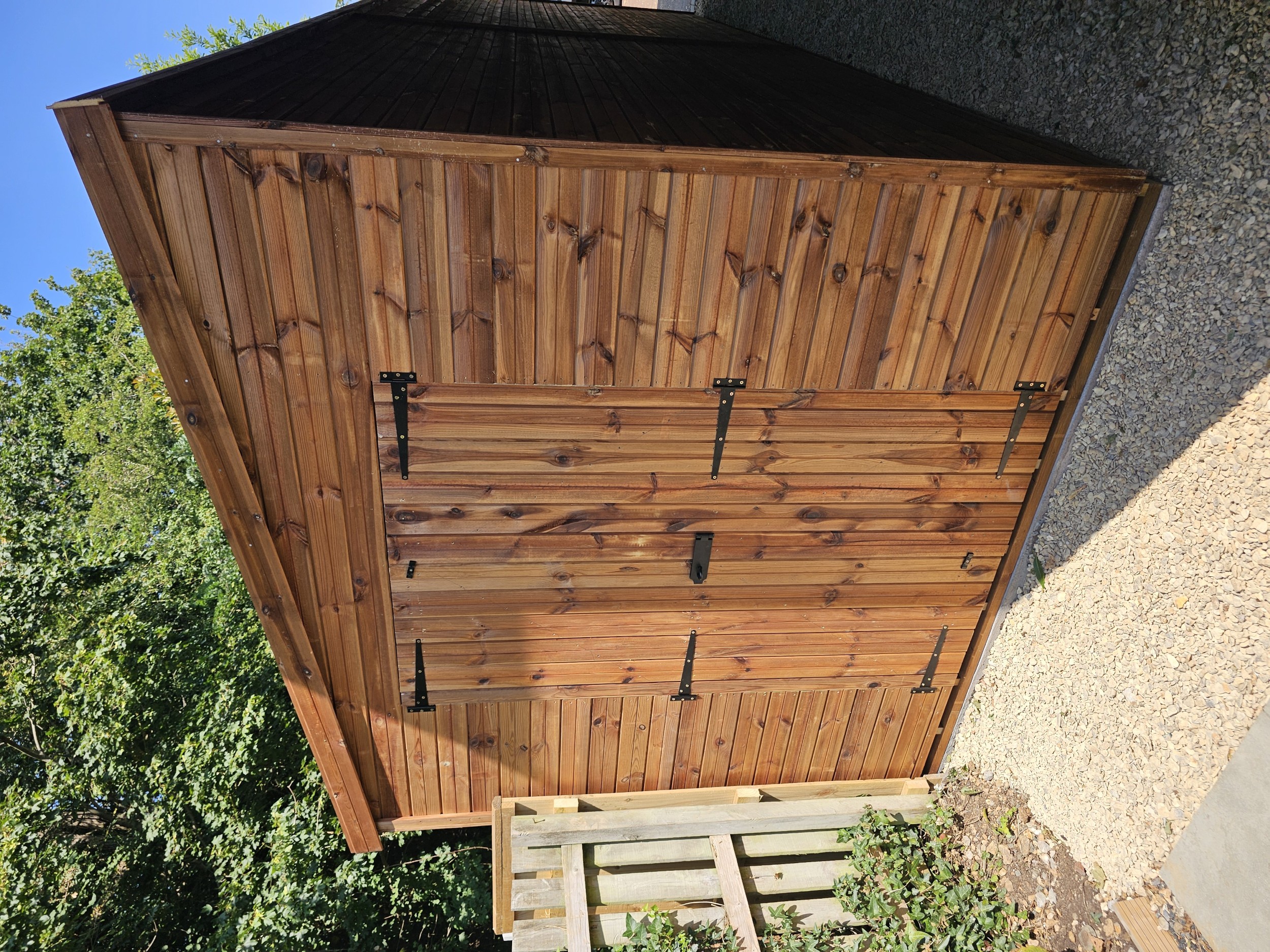 22x8 Pent F shed with three extra height boards