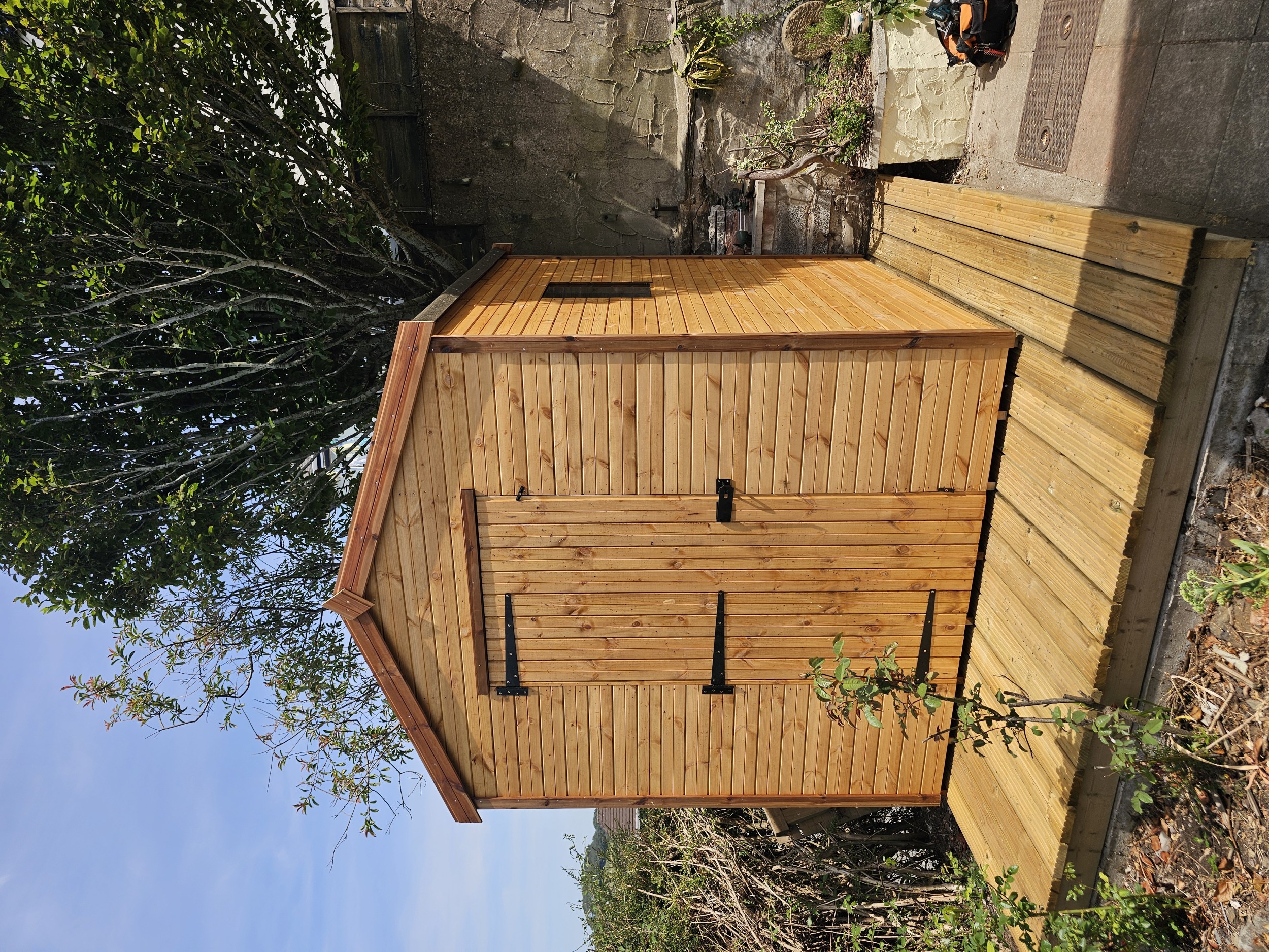 7x7 Apex shed with three extra height boards