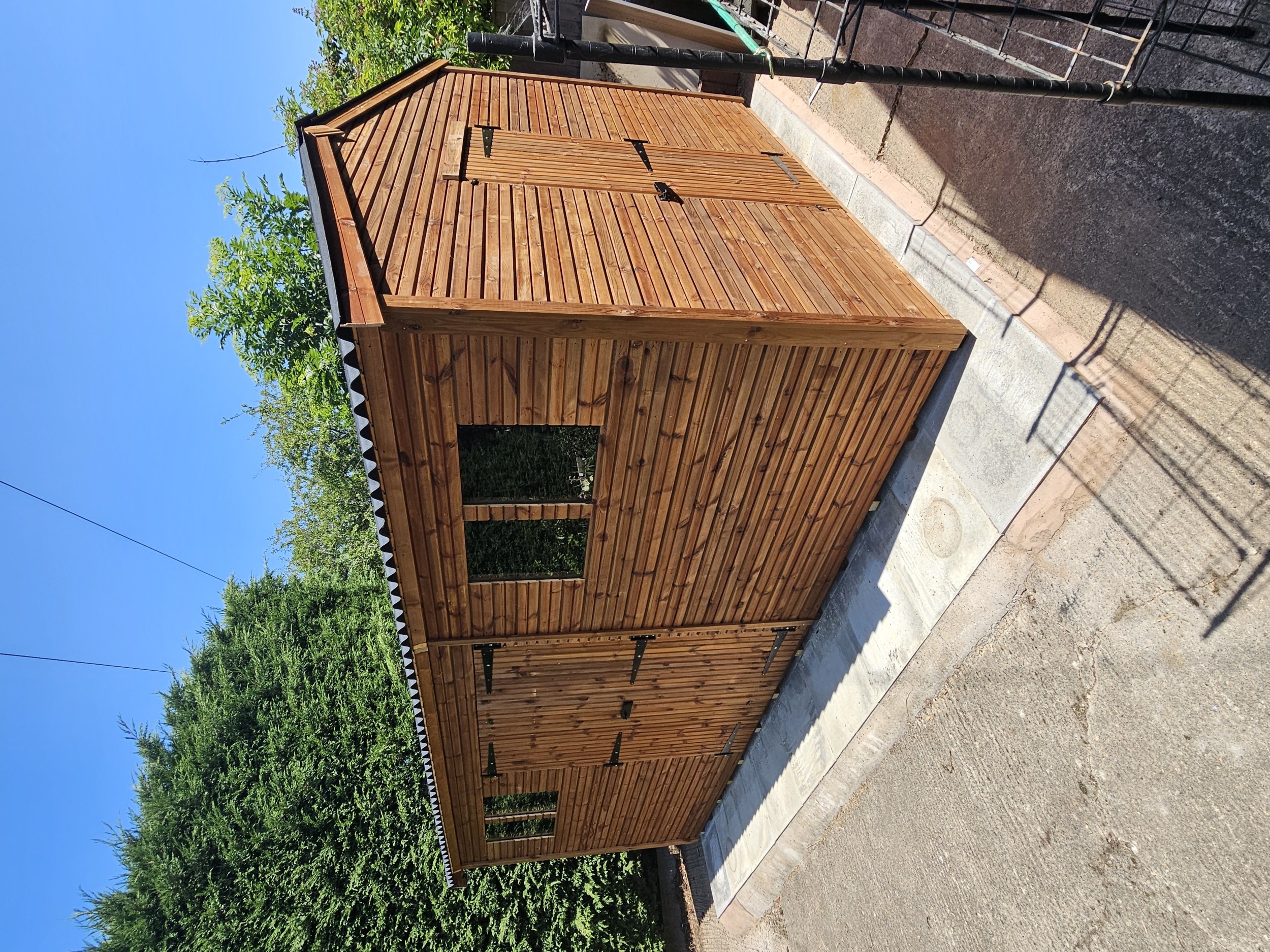 17x10 shed partitioned into 11ft and 6ft sections