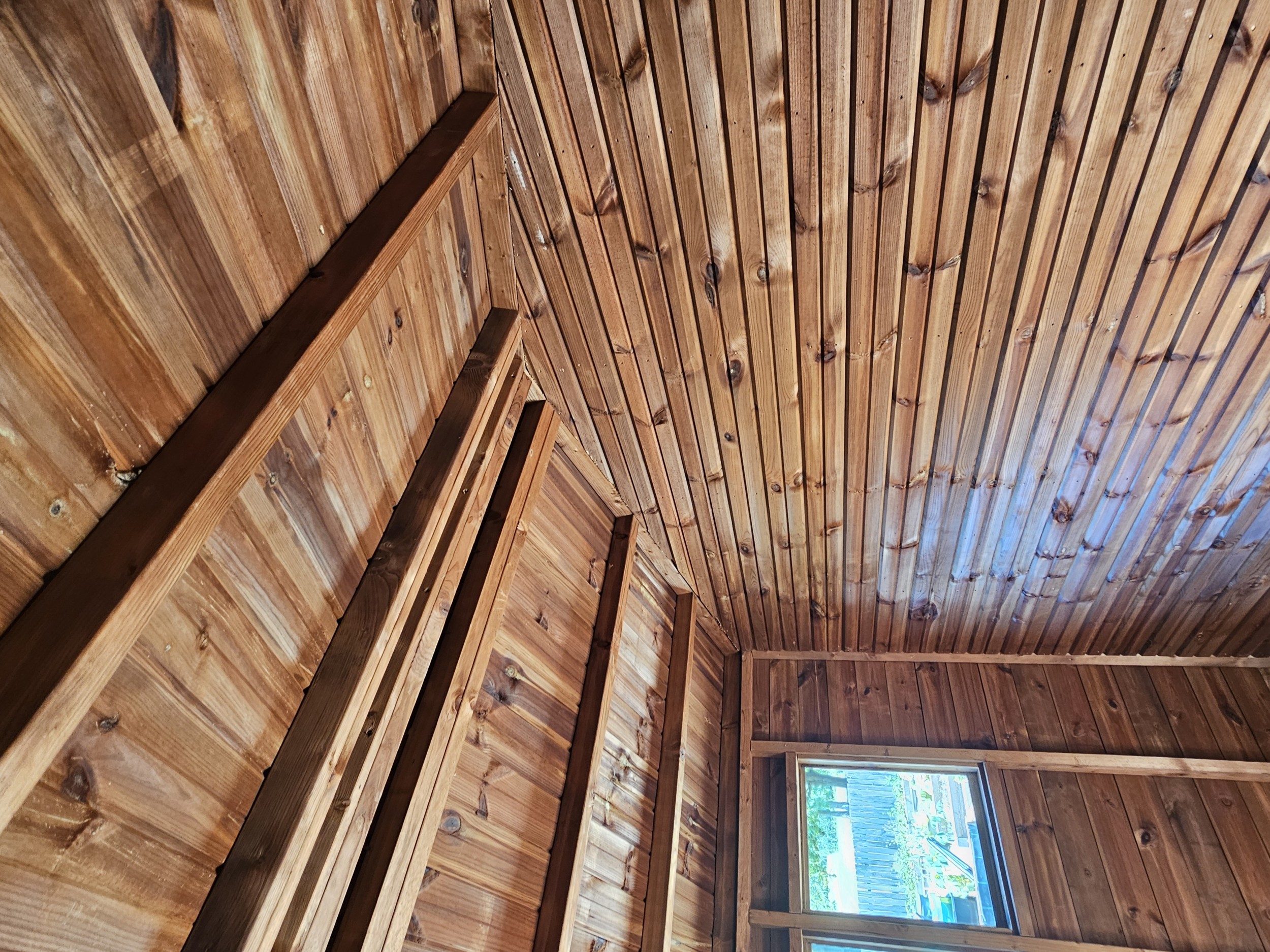 Internal timber partition construction