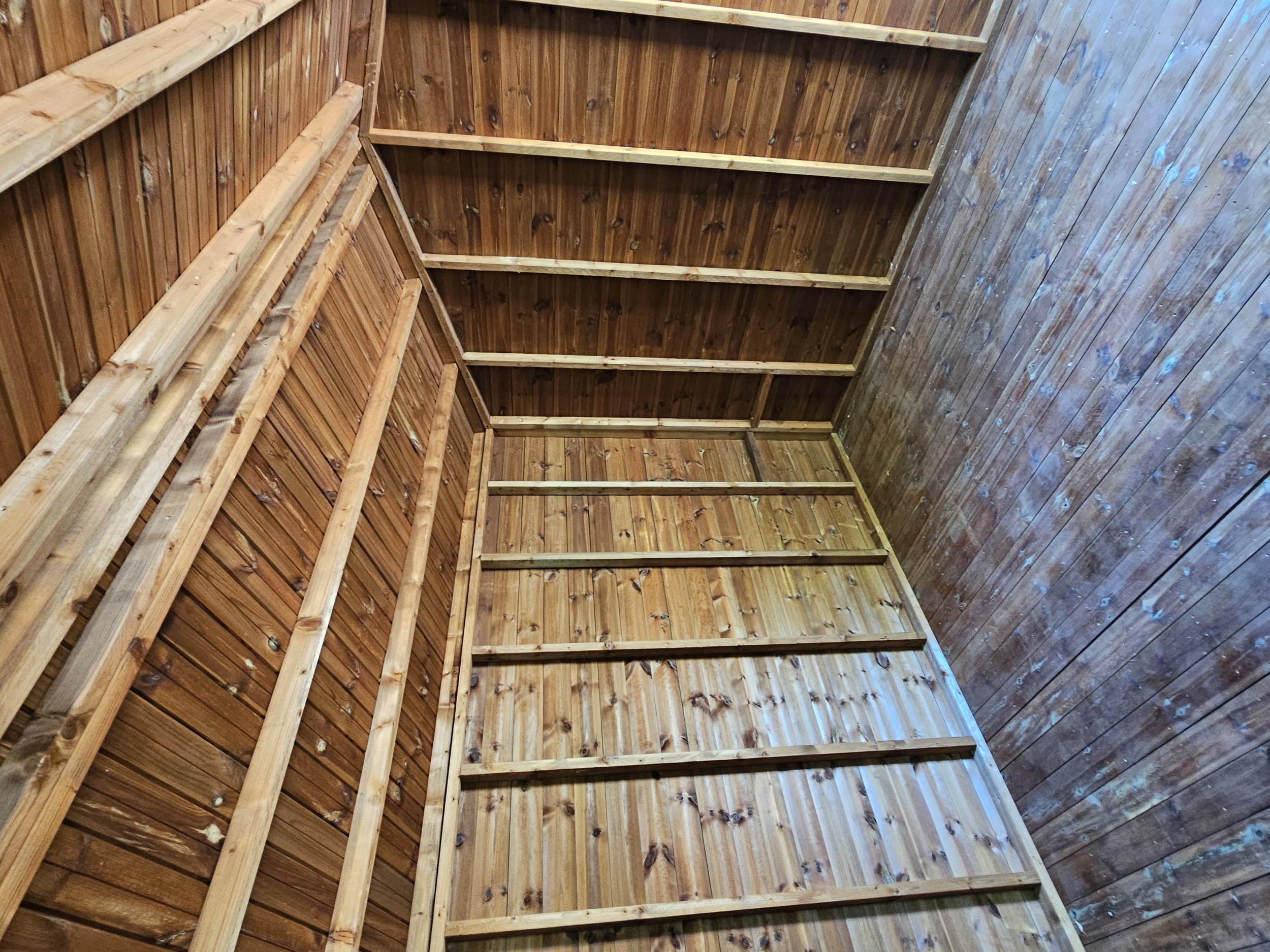 Internal timber partition wall