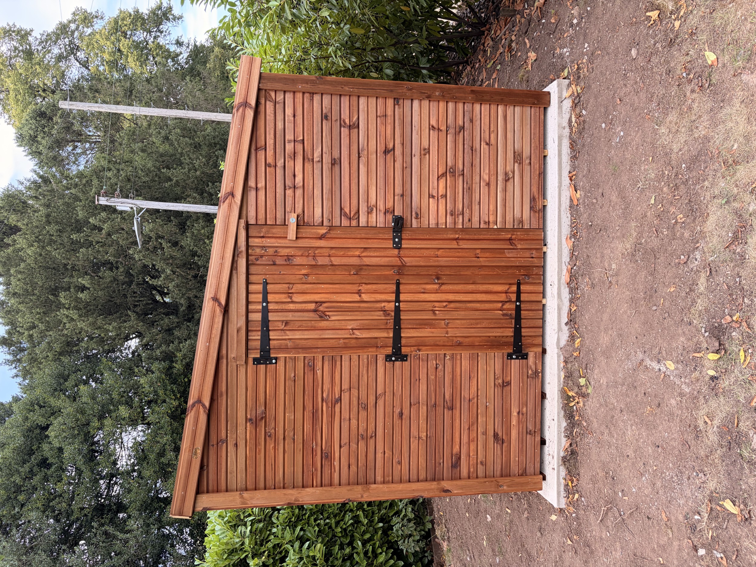 Shed door with security upgrade
